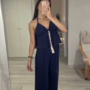 Conjunto Boho en color azul marino de cuerpo entero