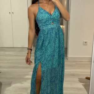 Vestido Océano en color turquesa de cuerpo entero